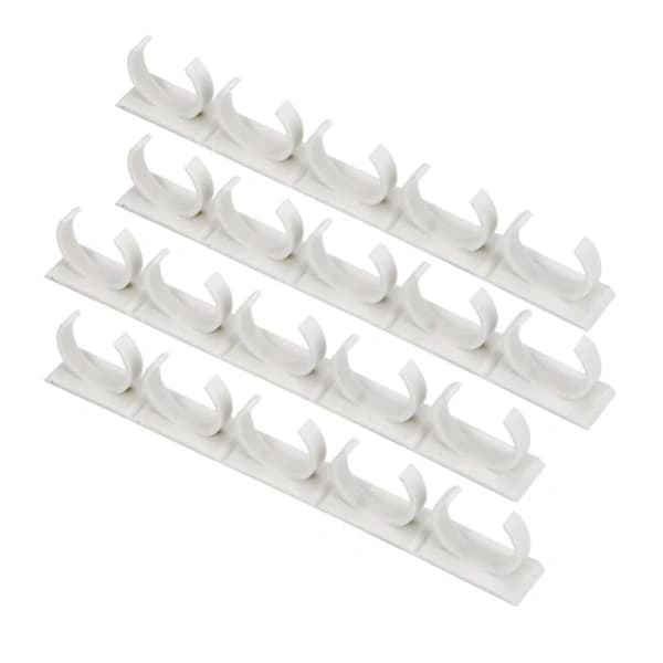 4-pack vit kryddhylla, kompatibel med 20 kryddburkar, vit