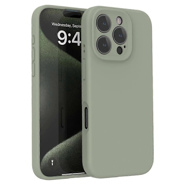 Skal för iPhone 16 Pro Max PC+Flytande Silikon Skyddande Mobilskal med Mikrofiberfoder