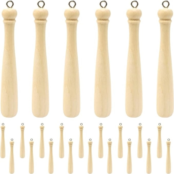 30ST Træ baseballbat Charms Legering Sport tema boldbat