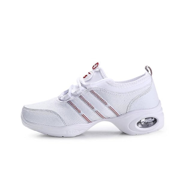 Damesko Åndbare Slip-On Dansesko Anti-Slip Løbesko 2G815 Hvid 34