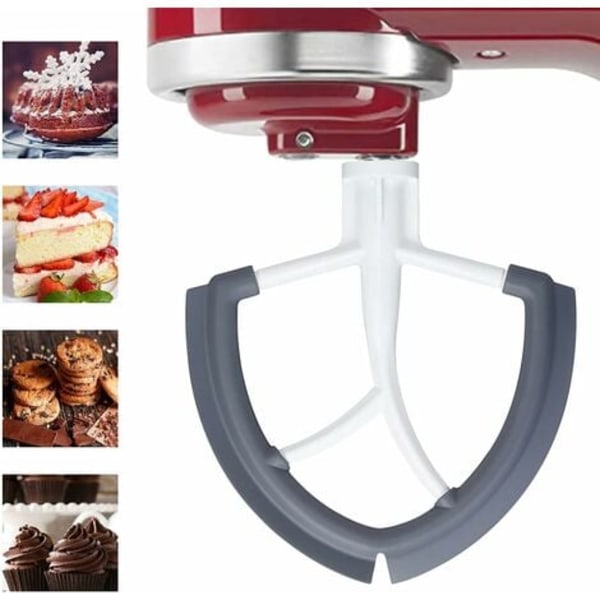 TS-Visp för KitchenAid köksmaskin, flat visp med flexibel kant, KitchenAid Artisan-mixer tillbehör för att blanda grädde