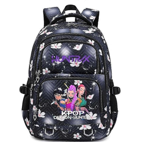Kpop Demon Hunters Printed Backpack Students School Bag _a Black Style 02 Black Style 02