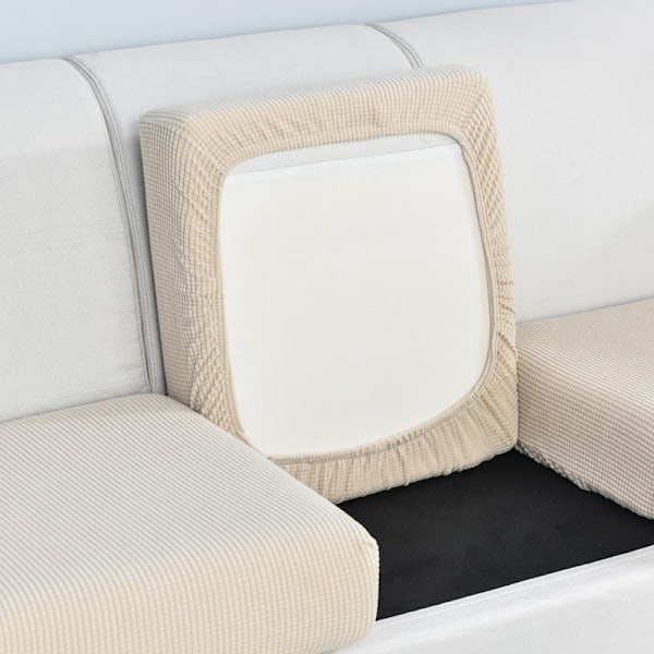 Elastiske Sofaovertræk Stretch Slipcover Sofabetræk Overtræk 1/2/3 Sæders B Beige Enkelt sæde