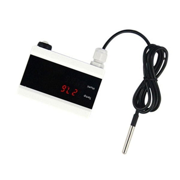 WiFi-temperaturgivare Tuya termometerdetektor digital display hemapp smart life app-varning frysvattenlarm EU-kontakt