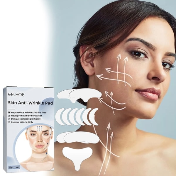 11 st Silikon Anti-Rynk Ansiktsplåster Pads Anti Rynk Patch
