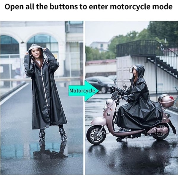 Lång helkroppsvandringsjacka regnponcho