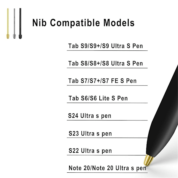 Metalspidser/Spidser Udskiftning Galaxy Tab S9/S9FE+/S9 Ultra/S8/S8+/S8 Ultra/S7 FE/S6 Lite/S22/S23 Ultra