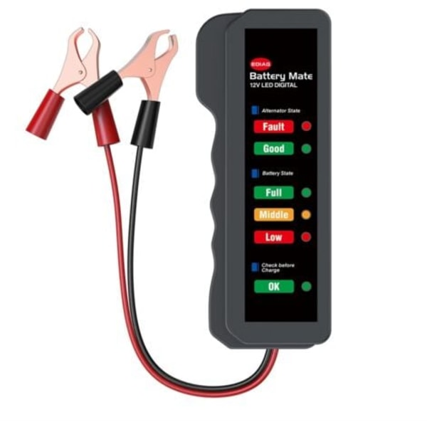 12V LED bilbatteri generator tester digital batteri ladetilstand generator med kobberanalysator