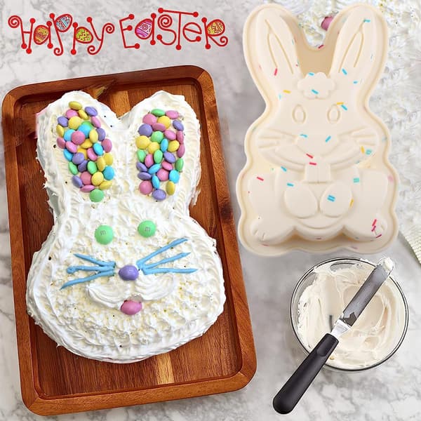 Egg Pan Molds, Easter Silicone Egg Chocolate Mold 2-pack Large Delicate Egg Molds 7 Inch Cake Molds Easter Molds Silicone Chocolate