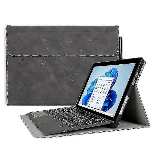 Til Microsoft Surface Pro 4 / 5 / 6 / 7 PU Læder Tablet Etui Stativ Tastaturdæksel Med Penholder Brun