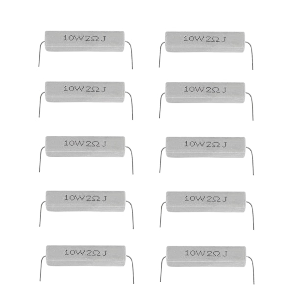 TS-10 st Trådlindad Keramisk Cementmotstånd 2 Ohm 10w Watt