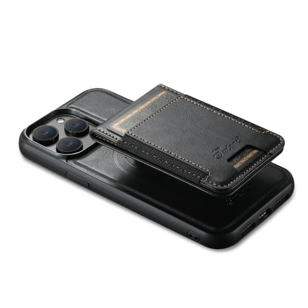 TS-Kunstskinn deksel med MagSafe Kortholder til iPhone 15 Pro Max - Svart