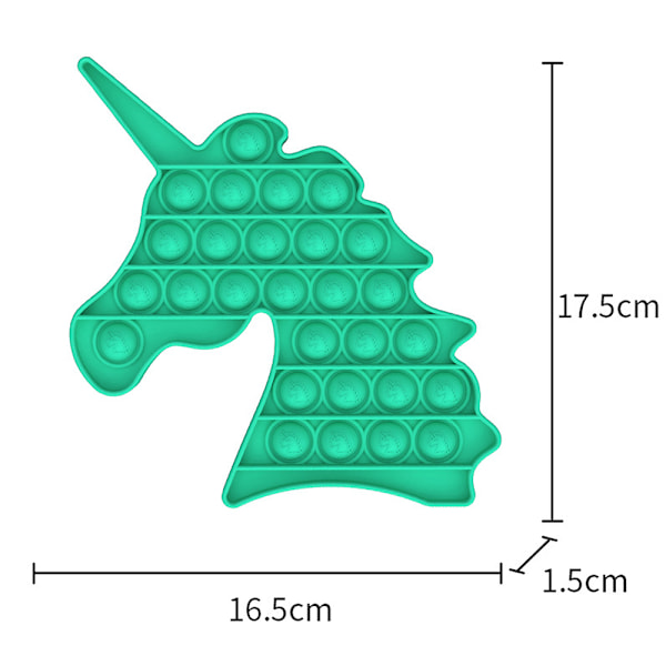 Pop It Fidget Legetøj - Flere Farver Stress Sensorisk Legetøj Børn Gam Green - Unicorn
