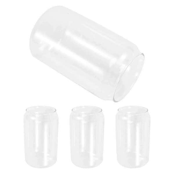 4-pack Glas Juicekopp Ölglas Shake Dessertkopp Mugg, 400ML transparent