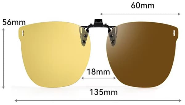 Clip-on solglasögon 2-pack polariserade uppfällbara UV-skydd för förare och utomhusbruk Unisex Variabel nyans