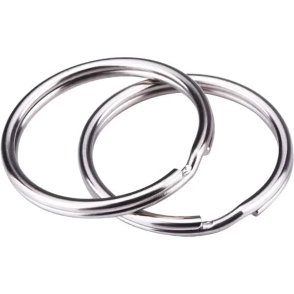 100 stk 25 mm runde nøkkelringer