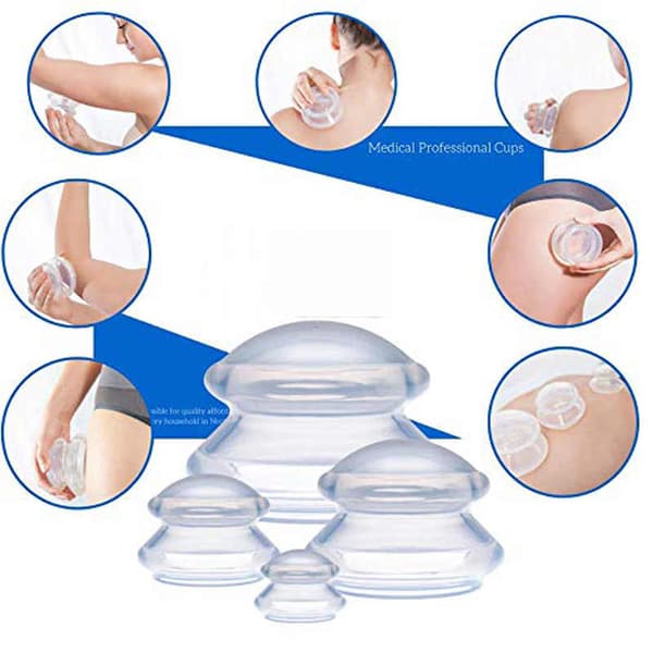 Helkropsmassagekopper 4-pak (L-XS) Hvid 333