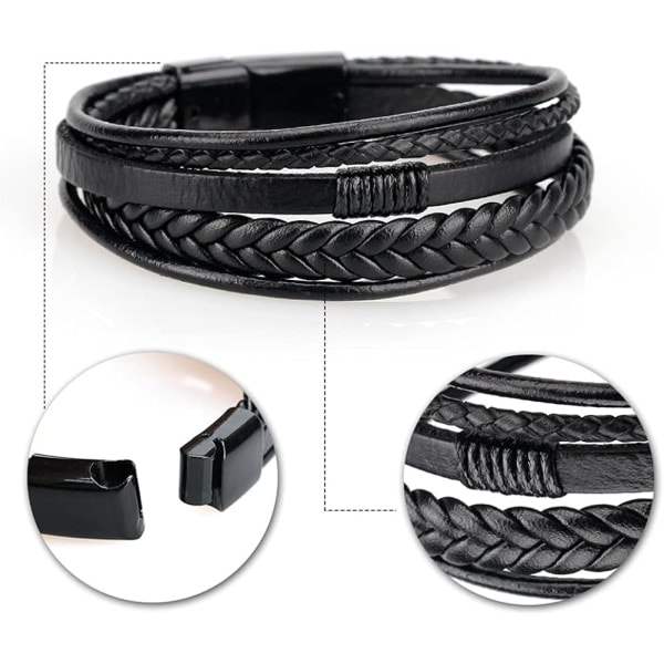 Läderarmband Herr Nytt med magnetlås kohud - Perfekt