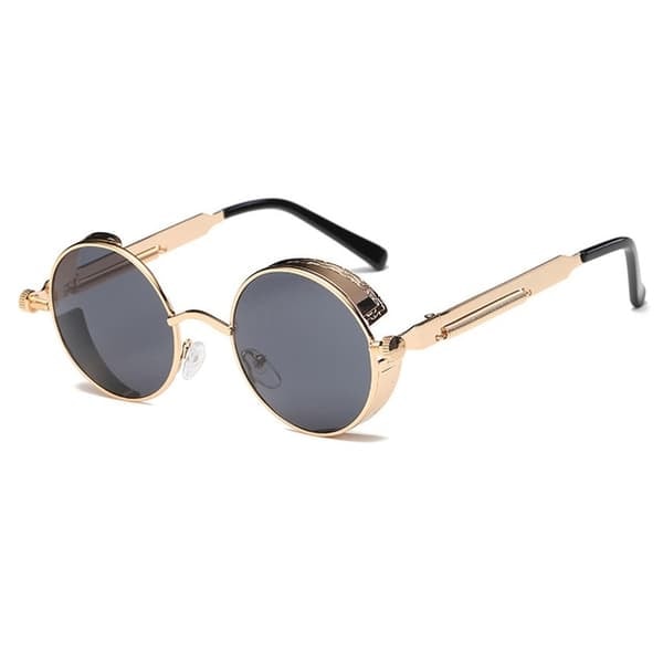 TS-Steampunk Retro Solbriller Røgfarvet/Guld
