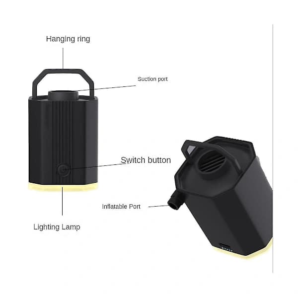 Pumpe Indbygget USB Cush Badering Oppustelig Sofa Trådløs El