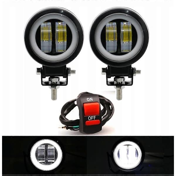 Halogen LED-frontlykter Cree Ring Motorsykkel X2