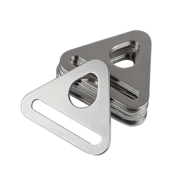 10pcs Adjustable Triangle with Bar Swivel Clip D Dee Ring Buckle Cast 20mm