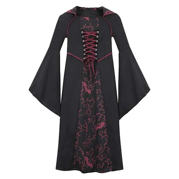 Børne Piger Performance Vampyr Kostume Halloween Heksekostumer vinrød wine red 140cm