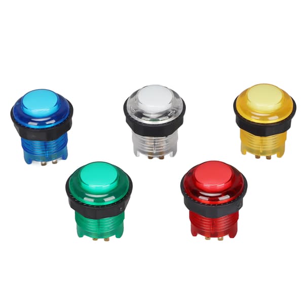 5 stk. Arkade Trykknapper Professionelle LED-belyste Trykknapper til Spillemaskine 5V