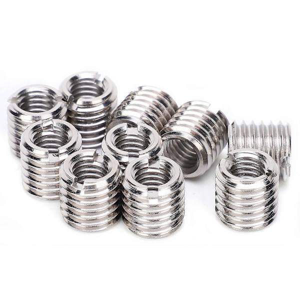 Repair Nut Insert Sleeve 10pcs Slotted Reducing Thread Bushing Screw Conversion