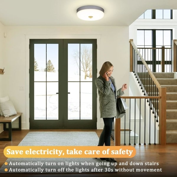 Liiketunnistimella varustettu LED-kattolamppu 05W 6000K Valkoinen valo Vedenkestävä