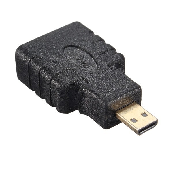 Forgyldt Micro-HDMI til HDMI Adapter sort 11