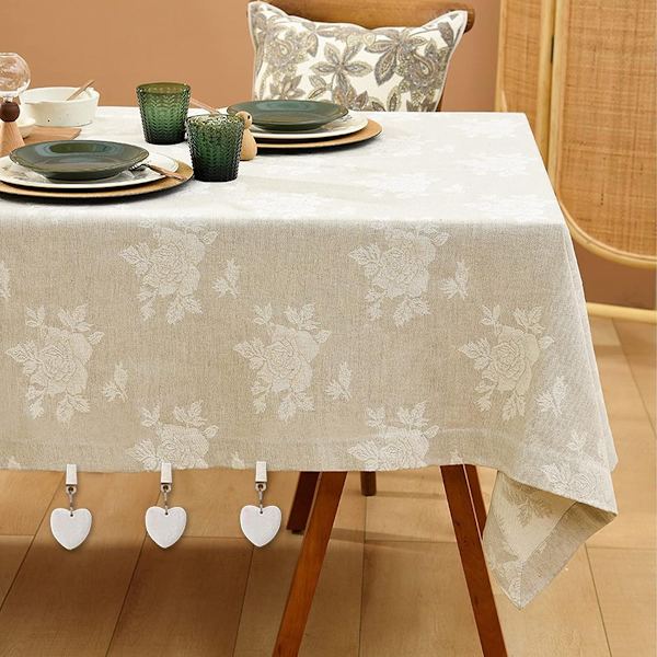 8 dukviktsklämmor - 4*4 cm, marmor & hjärtformade - för picknick, camping, bröllop - vit