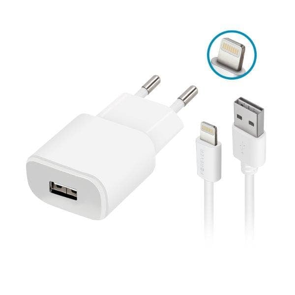 TS-Forever væglader TC-01 med 8-Pin iPhone kabel - 2 A