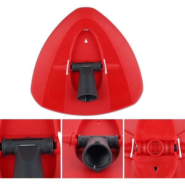 Rød erstatningsbase for spinmopp for Vileda mopp, trekantspin