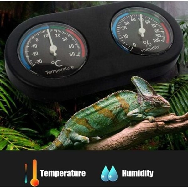 TS-Temperatur mini analog hygrometer Rund form termometer hygrometer for reptil tank