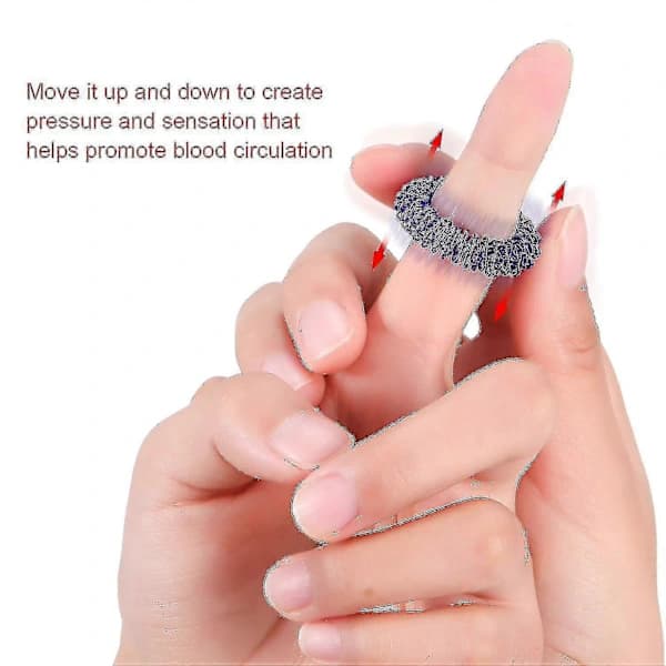 12-pakning Akupressurring Spikete Sensoriske Fingerringer Massasje Ringer Sett