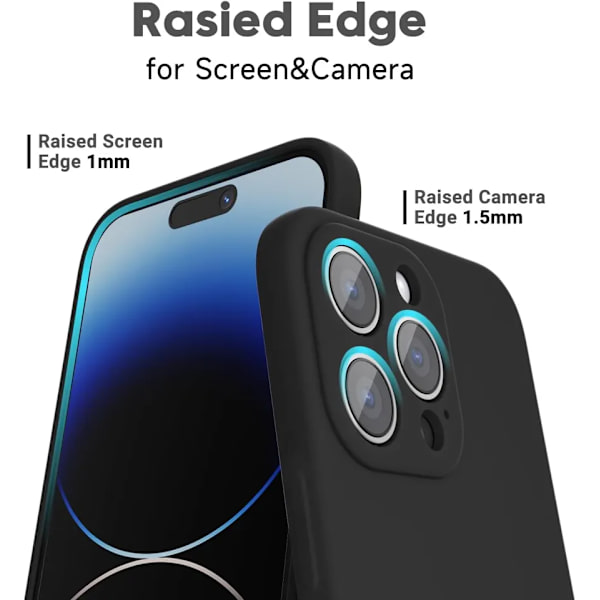 iPhone 14 Pro Mat Sort Cover - Ekstra Kamerabeskyttelse
