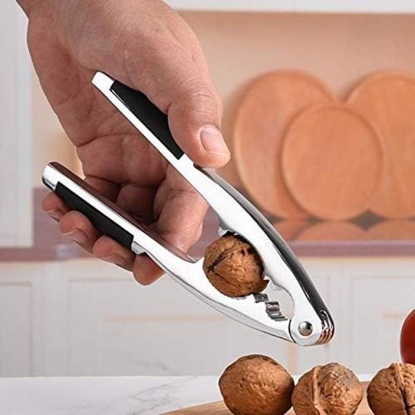 Nutcracker for All Nuts, Walnut Cracker Heavy Duty Shell Cracker Seafood Pecan Walnut Opener Tool with Non-Slip Handle