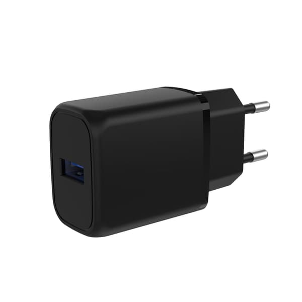 Vægoplader USB-A QC 3.0, 18W, 3A - Sort 50