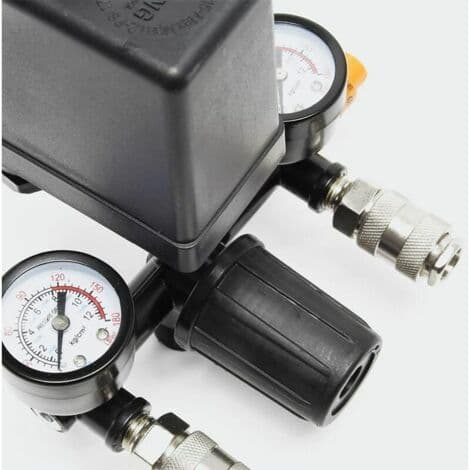 Trykkregulator med trykkbryter for kompressor Trykkbryter 2 skjermer