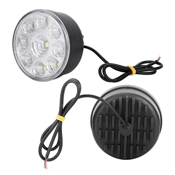 5050 9LED Rundt Tåkelys Dagslys DRL Universal for Bil