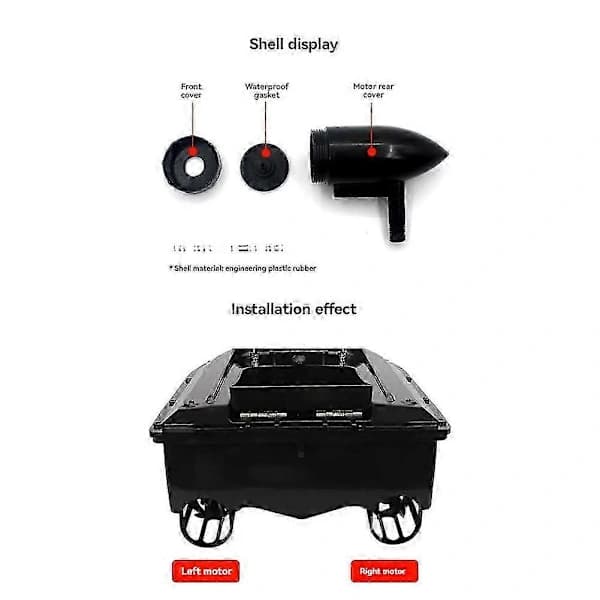Betesbåds undervandsmotorpropeller Bådtilbehør DIY Modificerede sæt til Flytec 2011-5 Fiskeri Sort SZRH A-C 5 5