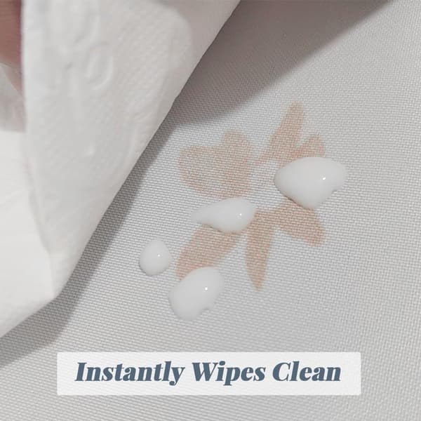 Rund duk, elastisk sklisikker vaskbar polyester spandex-trekk for bespisning, fester, utendørs bruk, blomsterblad 130 cm