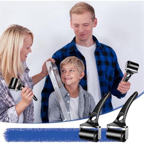 TS-6 st 5 cm Svart Bläckrollerverktyg Perfekt För Limning Tryckning Färgläggning Papperskonst