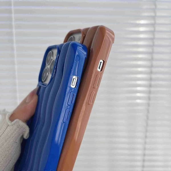 iPhone 14 Pro Max Lackering 3D Vattenvågsmönster Telefonskal