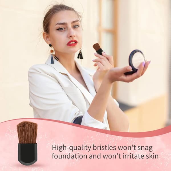 30 stk. engangs makeupbørster, bærbare mini blush- og foundationapplikatorer til kinder, flydende creme og løs pudder