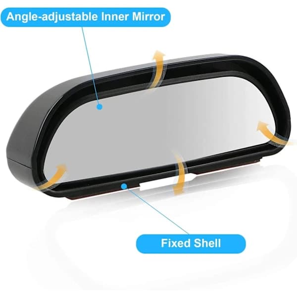2 st Blind Spot Mirror, 360° Wide Angle Side Motorcycle Mirror