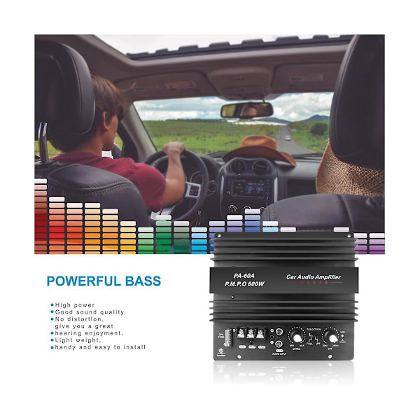 TS-12v 600w Bil Audio Effektforstærker Board Tabsfri Subwoofer Basmodul Høj Effekt Bil Audio Tilbehør