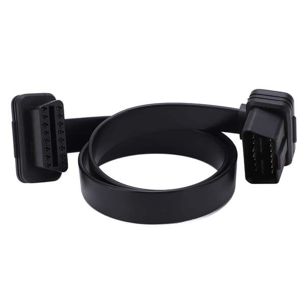 OBDII 16-pin Male to Female Extension Cable 0.6m 2ft for OBD2 Scanner Code Reader Diagnostic Tool