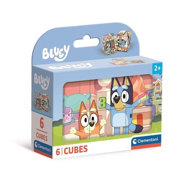 Bluey Lek hela dagen aktivitetskuber 6 delar - Clementoni